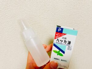 ハッカ油とスプレーボトル